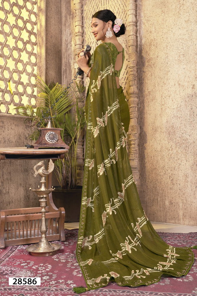 Ayaana By Vallabhi Printed Designer Georgette Sarees Suppliers In india